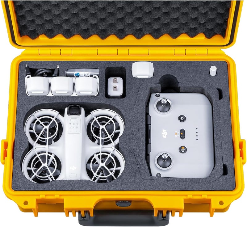 Lykus Titan N110 Waterproof Hard Case for DJI Neo Combo, RC-N3/DJI RC 2, Support Up to 7 batteries [CASE ONLY] - Image 1
